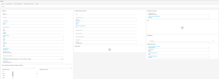 Jármű adatainak módosítása Jármű adatainak módosítása