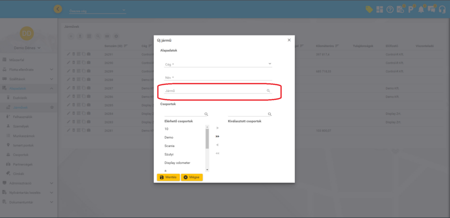 Jármű típus lista Jármű típus lista