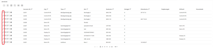 Jármű adatok Jármű adatok