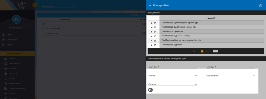 Profile settings Profile settings