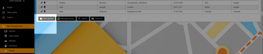 Create new person Create new person