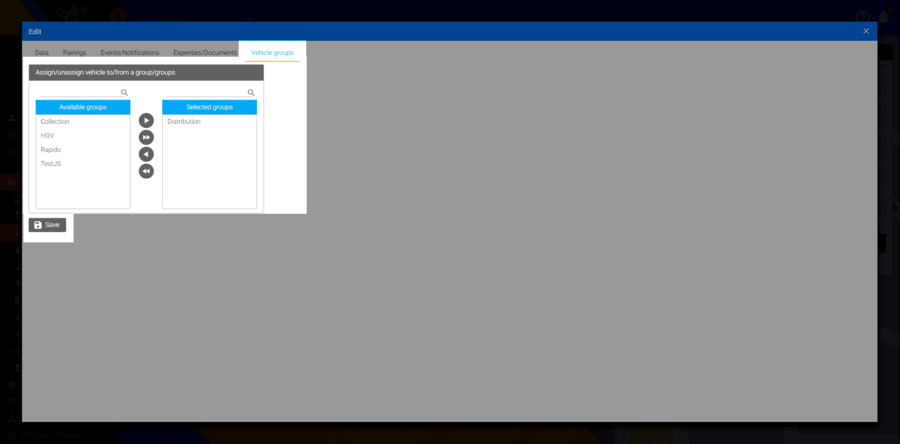 Vehicle groups Vehicle groups