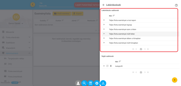 Lekérdezés sablonok Lekérdezés sablonok