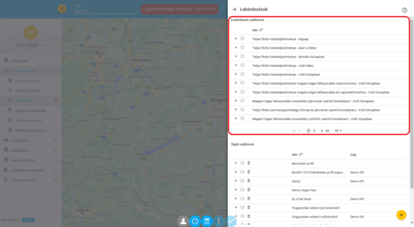 Lekérdezés sablonok Lekérdezés sablonok