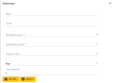 Ütemezés paramétereinek beállítása Ütemezés paramétereinek beállítása