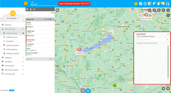 POI választó POI választó