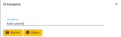 Új kategória