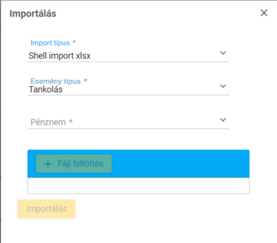 Import beállítása