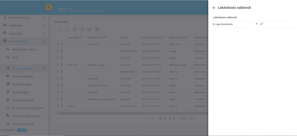 Lekérdezés sablonok