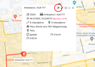 Parkolás leállítása járműről Parkolás leállítása járműről