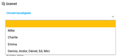 Beszélgetés kiválasztása Beszélgetés kiválasztása