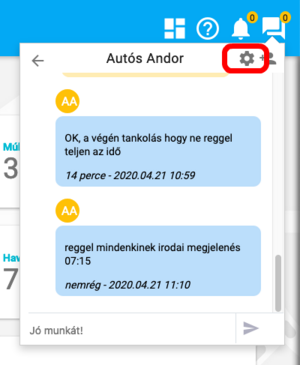 Beszélgetés neve Beszélgetés neve